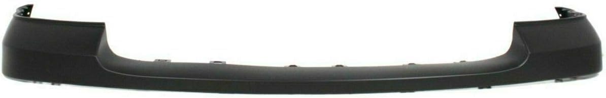 Front Bumper Chrome Steel + Upper Cover Primed + Lower Valance Air Deflector + Extension Textured Direct Replacement Compatible With GMC Sierra 1500 2007-2013 GM1015100