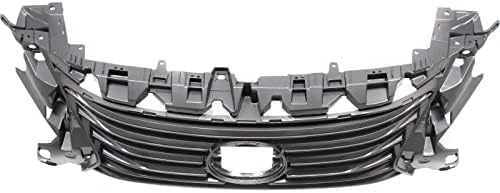 Front Grille Dark Gray Shell And Insert Plastic Direct Replacement Compatible With 2016-2018 Lexus ES300h / ES350 LX1200179 5311106850
