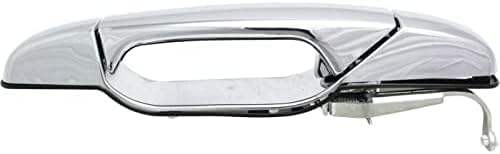 Rear Exterior Door Handle Chrome Right Passenger Side Direct Replacement Compatible with 2007-2013 Chevrolet Silverado 1500 2500 3500HD GM1521130 25960522