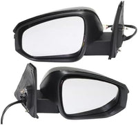 Set Of 2 Front Power Mirror Manual Folding Heated Primed Right Passenger & Left Driver Side Direct Replacement Compatible With 2014-2018 Toyota 4Runner TO1321312 TO1320312