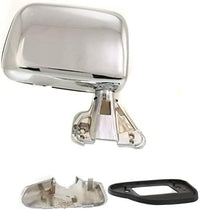 AUTOS PARTS PLUS Set Of 2 Front Mirror Manual Adjust Folding Non-Heated Chrome Right & Left Side Direct Replacement Compatible With 1987-1988 Toyota Pickup / 1987-1989 4Runner TO1320108 TO1321108