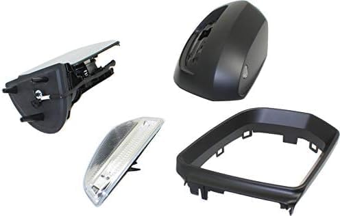 Front Power Mirror Manual Folding Heated Primed With Signal & Puddle Light Right Side Direct Replacement Compatible With 2009-2010 Mercedes Benz GL-Class/ML-Class 1648102893