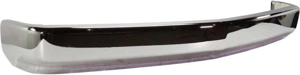 Front Bumper Face Bar Chrome Steel With License Plate Holes Direct Replacement Compatible With 1988-2002 Chevrolet & GMC C/K Series GM1002266 15680830