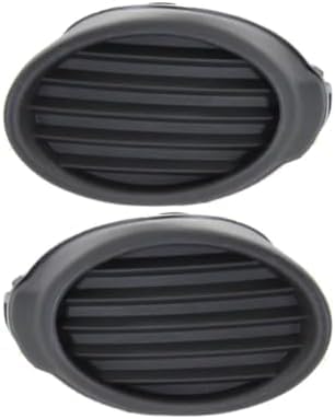 Set Of 2 Front Fog Light Cover Textured Dark Gray Left Driver & Right Passenger Side Direct Replacement Compatible With 2012-2014 Ford Focus FO1038116 FO1039116 CP9Z17B814A