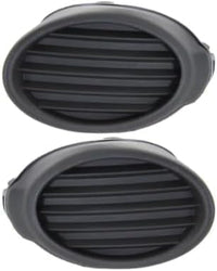 Set Of 2 Front Fog Light Cover Textured Dark Gray Left Driver & Right Passenger Side Direct Replacement Compatible With 2012-2014 Ford Focus FO1038116 FO1039116 CP9Z17B814A