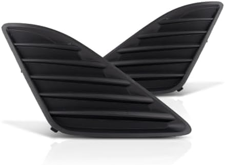 Set Of 2 Front Fog Light Cover Primed Plastic Left Driver & Right Passenger Side Direct Replacement Compatible With 2012-2014 Toyota Camry TO1039147 TO1038147 5212706260 5212806260