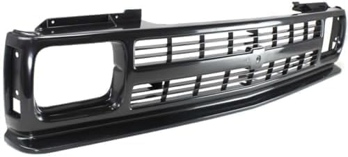 Front Grille Primed Shell And Insert Plastic Direct Replacement Compatible With 1991-1994 Chevrolet S10 Blazer / 1991-1993 S10-Pickup GM1200222 15678982
