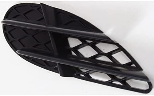 Front Bumper Center Grille Black + Fog Lamp Covers Right Passenger & Left Driver Side Direct Replacement Compatible With 2003-2006 Mercedes Benz S-Class MB1036108 MB1038113
