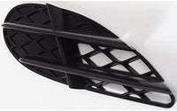 Front Bumper Center Grille Black + Fog Lamp Covers Right Passenger & Left Driver Side Direct Replacement Compatible With 2003-2006 Mercedes Benz S-Class MB1036108 MB1038113