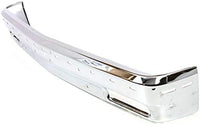 Front Bumper Face Bar Chrome Steel With Molding Holes Direct Replacement Compatible With 1991-1994 Chevrolet S10 / Blazer / 1991 GMC S15 Jimmy / 1991-1993 GMC Sonoma GM1002173