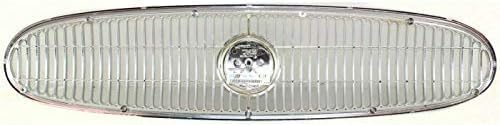 Front Grille Chrome Shell And Insert Direct Replacement Compatible With 2000-2005 Buick LeSabre GM1200427 25767965