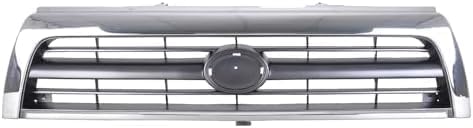 Front Grille Assembly Chrome Shell With Silver Insert Plastic Direct Replacement Compatible With 1996-1998 Toyota 4Runner TO1200202 5311135340