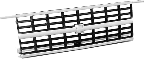 Front Grille Chrome Shell And Argent Insert Direct Replacement Compatible With 1989-1991 Chevrolet Suburban GM1200169 15628796
