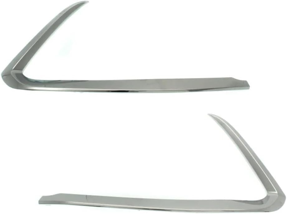 Set Of 2 Front Bumper Molding Chrome Left Driver & Right Passenger Side Direct Replacement Compatible With 2016-2023 Mazda CX-9 MA1046103 MA1047103 TK5050130A TK5050120A