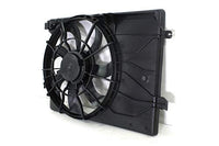 Front Radiator Cooling Fan Assembly Plastic Direct Replacement Compatible with 2010-2013 Hyundai Tucson / 2011-2013 Kia Sportage HY3115137 253802S500