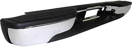 Step Bumper Face Bar With Pad Provision And Mounting Bracket Chrome Direct Replacement Compatible With 1999-2006 GMC Sierra/Chevrolet Silverado 1500 GM1103123 12496087