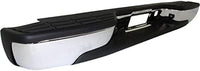 Step Bumper Face Bar With Pad Provision And Mounting Bracket Chrome Direct Replacement Compatible With 1999-2006 GMC Sierra/Chevrolet Silverado 1500 GM1103123 12496087