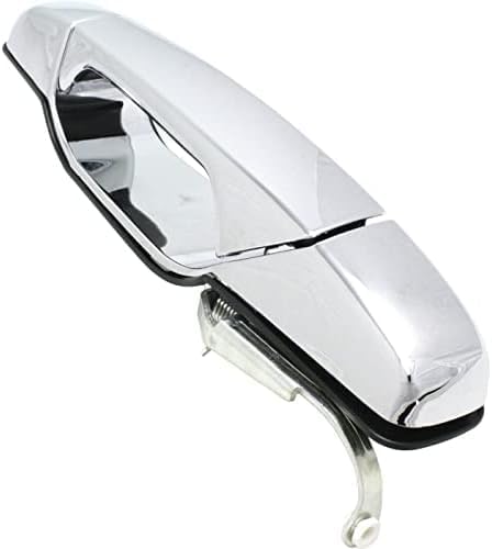 Rear Exterior Door Handle Chrome Right Passenger Side Direct Replacement Compatible with 2007-2013 Chevrolet Silverado 1500 2500 3500HD GM1521130 25960522