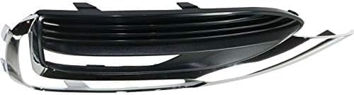 Set Of 2 Front Fog Light Molding Textured With Chrome Trim Left Driver & Right Passenger Side Direct Replacement Compatible With 2018-2021 Buick Enclave GM1038223 GM1039223