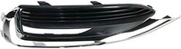 Set Of 2 Front Fog Light Molding Textured With Chrome Trim Left Driver & Right Passenger Side Direct Replacement Compatible With 2018-2021 Buick Enclave GM1038223 GM1039223