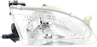 Front Head Lights + Corner Lamps Plastic Left Driver Side & Right Passenger Side Direct Replacement Compatible With 1998-2000 Toyota Corolla TO2502121 TO2503121 TO2521150 TO2520150