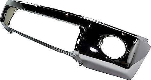 Front Bumper Chrome Steel Without Parking Aid Sensor Holes + Mounting Arm Brackets Left & Right Side Direct Replacement Compatible With 2007-2013 Toyota Tundra TO1002182 TO1067166