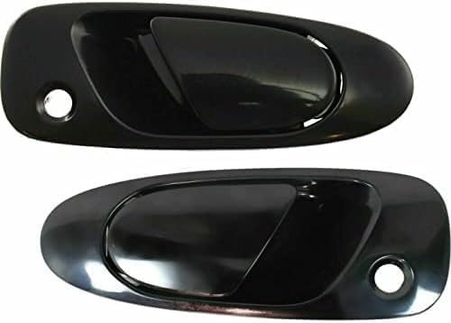 Set of 2 Front Exterior Door Handle Textured Right Passenger & Left Driver Side Direct Replacement Compatible with 1992-1995 Honda Civic / 1993-1997 Del Sol HO1310122 HO1311122
