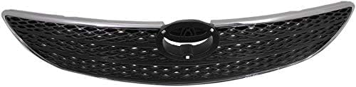 Front Grille Assembly Chrome Shell & Painted Silver Insert Plastic Direct Replacement Compatible With 2002-2004 Toyota Camry TO1200237 53101AA030
