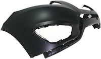 Front Bumper Cover Primed Plastic + Upper & Lower Grille Direct Replacement Compatible with 2010-2012 Hyundai Santa Fe