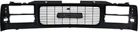 Front Grille Primed Shell And Cross Bar Insert With Chrome Opening Molding Direct Replacement Compatible With 1994-2000 GMC C/K-Series / 1994-1999 Suburban GM1200392 12388709