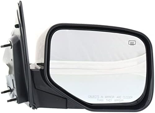 Set Of 2 Front Power Mirror Manual Folding Heated Primed Plastic Right Passenger & Left Driver Side Direct Replacement Compatible With 2006-2014 Honda Ridgeline HO1320232 HO1321232