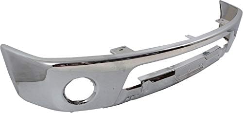 Front Lower Bumper Chrome Steel With Fog Light Holes Direct Replacement Compatible With 2005-2017 Nissan Frontier NI1002143 62014ZL00B