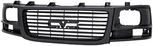 Front Grille Textured Shell And Insert With Sealed Beam Headlight Direct Replacement Compatible With 2003-2021 Chevrolet Express/GMC Savana 1500 2500 3500 GM1200531 22881262