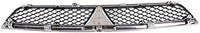 Front Grille Assembly Chrome Shell With Primed Insert Plastic Direct Replacement Compatible With 2008-2015 Mitsubishi Lancer MI1200255 7450A093
