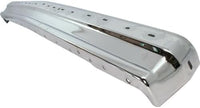 Rear Bumper Face Bar Chrome Steel With Molding Holes Direct Replacement Compatible With 1980-1990 Chevrolet Caprice GM1102132 14008748