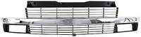 Front Grille Chrome & Silver With Composite Headlight Direct Replacement Compatible With 1996-2005 Chevrolet Astro GM1200371 19130758