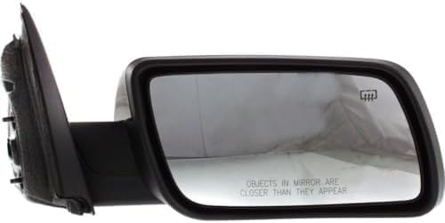 Set of 2 Front Power Mirror Manual Folding Heated Primed Right Passenger & Left Driver Side Direct Replacement Compatible With 2009-2012 Ford Flex FO1320359 FO1321359 8A8Z17683BA