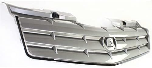 Front Grille Primed Gray Shell And Insert Direct Replacement Compatible With 2006-2009 Cadillac SRX GM1200612 15925771
