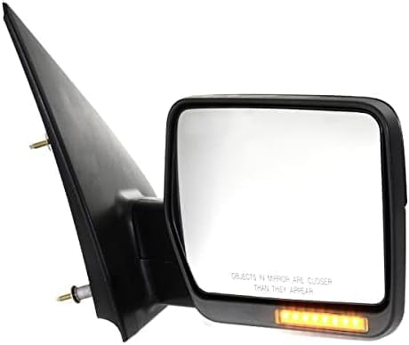 Set of 2 Front Power Mirrors Manual Folding Heated Textured Right Passenger & Left Driver Side Direct Replacement Compatible With 2004-2006 Ford F-150 FO1320242 FO1321242 6L3Z17683CA