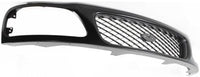 Front Grille Primed Shell And Mesh Insert Plastic Direct Replacement Compatible With 1997-1998 Ford F-150 / F-250 FO1200328 F65Z8200AAN F85Z8200CAA