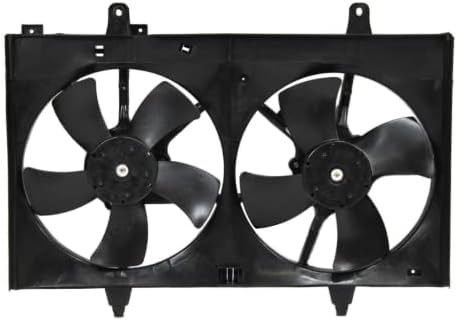 Front Radiator Dual Cooling Fan Assembly Plastic Direct Replacement Compatible with 2003-2007 Nissan Murano NI3115124 21481CA00B