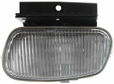 Front Bumper Chrome + Lower Valance Textured + Fog Lights + Brackets Right Passenger & Left Driver Side Direct Replacement Compatible With 1999-2000 Ford Ranger FO1002361 FO1095172