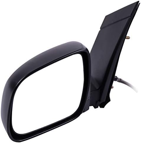Set Of 2 Front Power Mirror Manual Folding Non-Heated Plastic Left Driver & Right Passenger Side Direct Replacement Compatible With 2004-2010 Toyota Sienna TO1320201 TO1321201