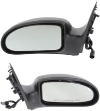 Set of 2 Front Power Mirrors Non-Folding Non Heated Textured Right Passenger & Left Driver Side Direct Replacement Compatible With 2000-2007 Ford Focus FO1320180 FO1321180