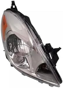 Set Of 2 Front Head Light Assembly Plastic Left Driver & Right Passenger Side Direct Replacement Compatible With 2012-2014 Nissan Versa NI2503207 NI2502207 260103AN0B 260603AN0B