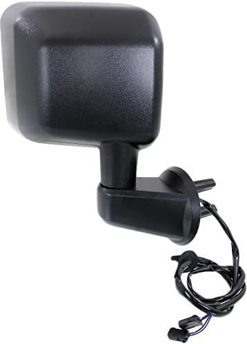 Front Power Mirror Manual Folding Heated Textured Right Passenger Side Direct Replacement Compatible With 2015-2018 Jeep Wrangler CH1321390 68249846AD 68249846AC
