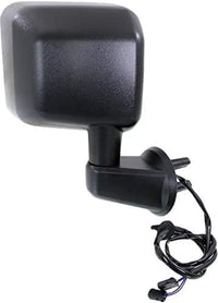 Front Power Mirror Manual Folding Heated Textured Right Passenger Side Direct Replacement Compatible With 2015-2018 Jeep Wrangler CH1321390 68249846AD 68249846AC