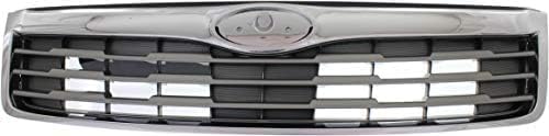 Front Grille Assembly Chrome Shell With Painted Silver Insert Plastic Direct Replacement Compatible With 2011-2013 Subaru Forester SU1200149 91121SC040