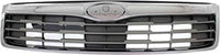 Front Grille Assembly Chrome Shell With Painted Silver Insert Plastic Direct Replacement Compatible With 2011-2013 Subaru Forester SU1200149 91121SC040