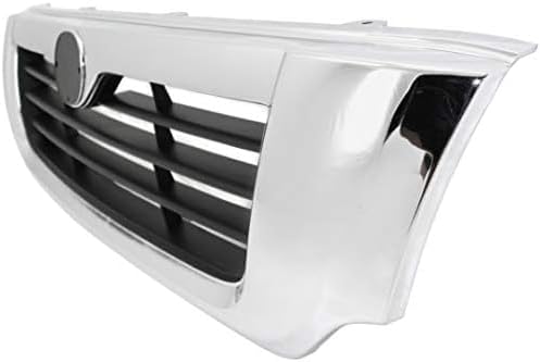 Front Grille Assembly Chrome Shell With Primed Insert Plastic Direct Replacement Compatible With 1998-2000 Mazda Pickup MA1200154 1F0150710